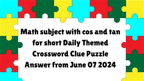 tan subject for short crossword.